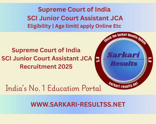 Supreme Court of India SCI Junior Court Assistant JCA Recruitment 2025 Exam City for 241 Post